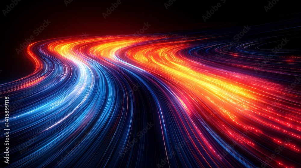 Abstract Light Streaks Photo Showing Speed Technology Flow With Dynamic Colorful Effects Abstract Light Streaks Photo Showing Speed Technology Flow With Dynamic Colorful Effects