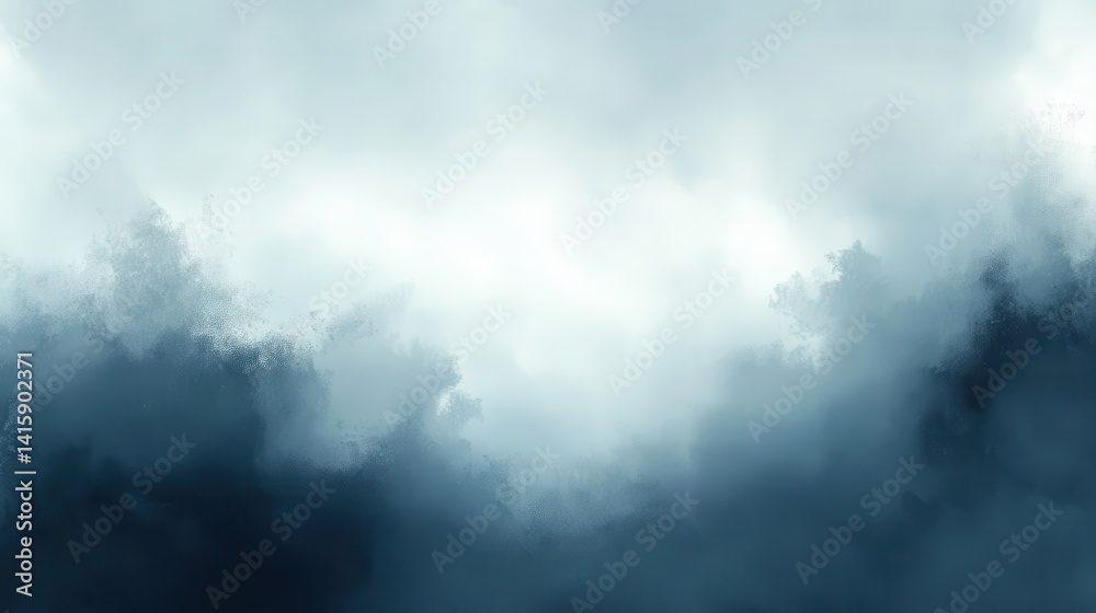 Obraz premium Misty, diffused light filtering through dense clouds.
