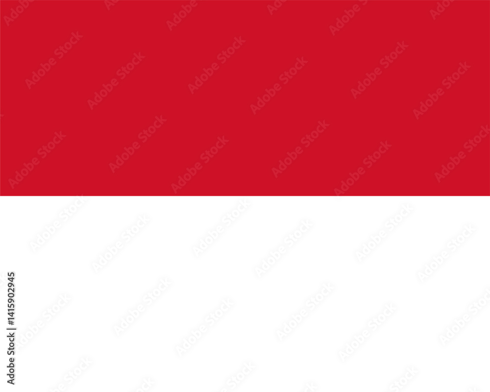 The flag of Monaco, with accurate proportions and colors. Vector image. The flag of Monaco, with accurate proportions and colors. Vector image.
