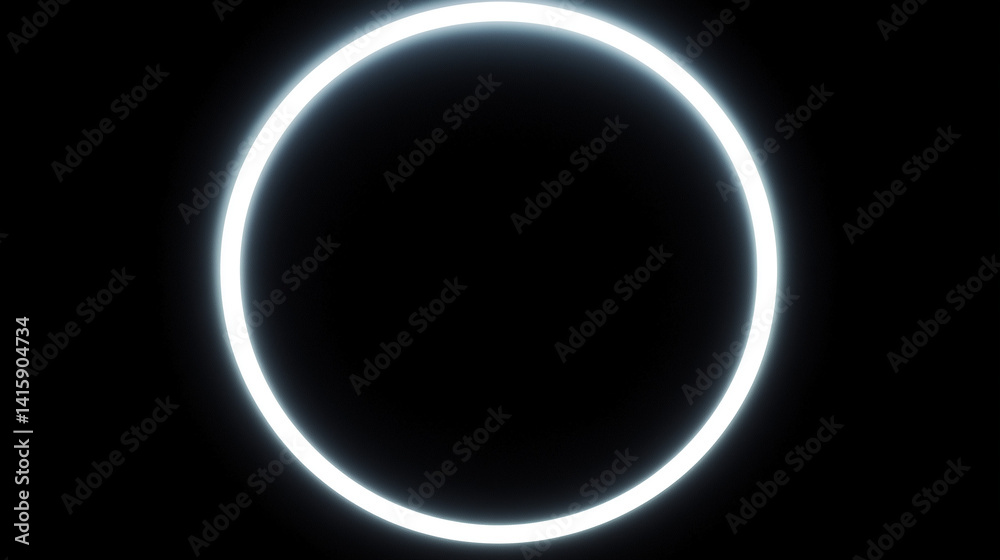 Obraz premium circular halo of soft light fading into darkness