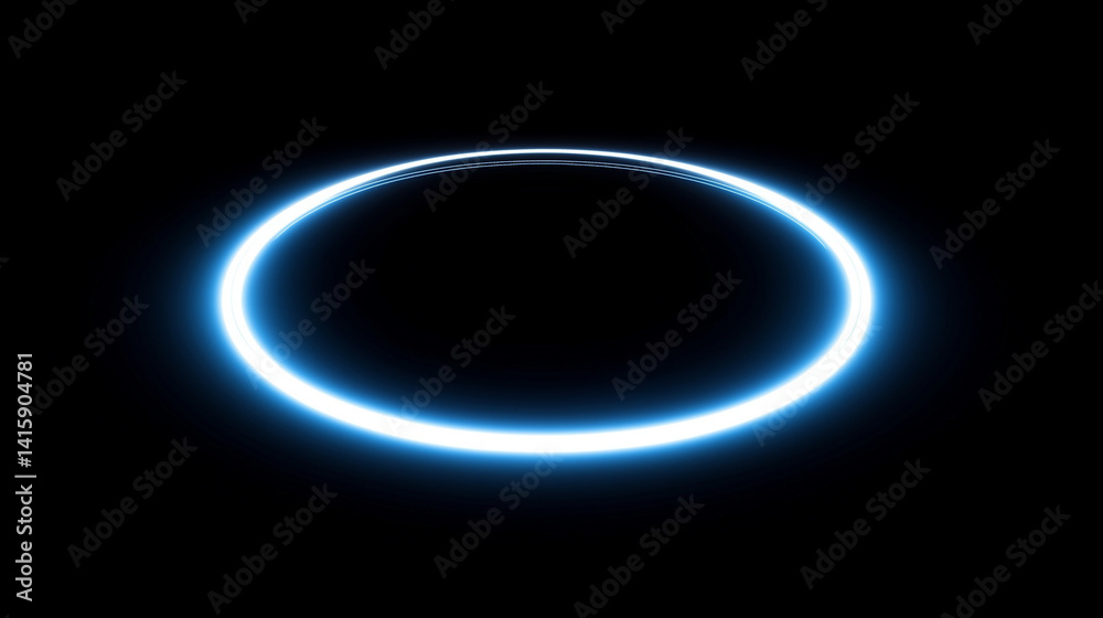 Obraz premium circular halo of soft light fading into darkness