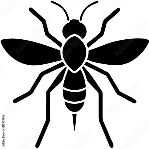 Creative Gnat Icon Vector Illustration