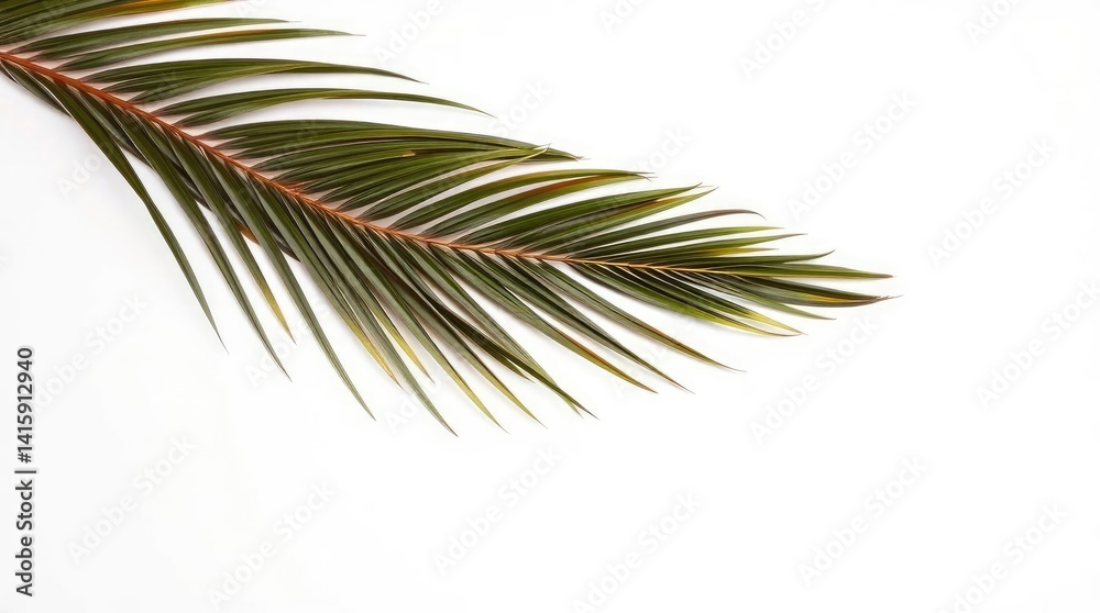 Fototapeta premium Serene Palm Frond: Minimalist Botanical Art