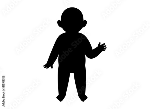 Black silhouette of a child