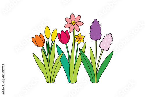 bouquet of spring tulips
