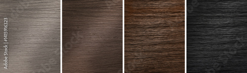 Obraz na płótnie Hair color palette. Collage with samples of hair dyed in different shades w salonie