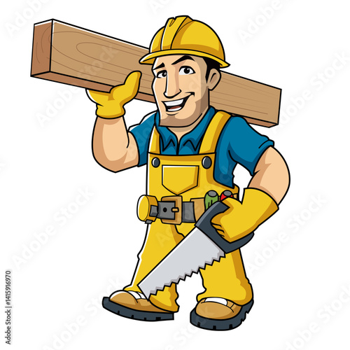 Build Master Bob Cartoon Mascot