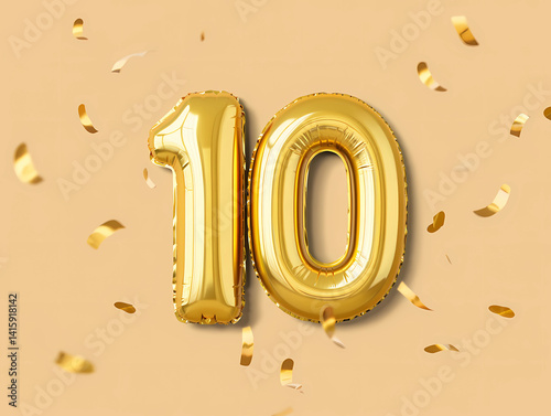 Gold Balloons Celebrate 10th Anniversary
