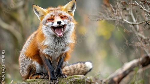 A fox laughing hysterically at its own joke --ar 16:9 --v 6.1 Job ID: f7c4215e-8205-43c3-b041-daf146f5c56e