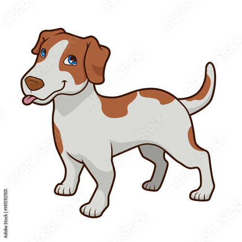 Fröhlicher Jack Russell mit gespitzten Ohren und neugieriger Haltung.
