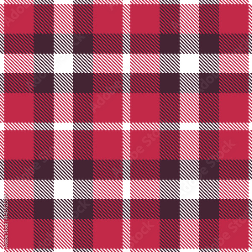 Wallpaper Mural Plaid pattern seamless. Highland white & Light rouge Tartan Fabric Design.  Torontodigital.ca