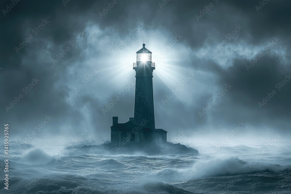 A lone lighthouse stands strong against a raging storm, its light a beacon of hope in the tumultuous sea. A lone lighthouse stands strong against a raging storm, its light a beacon of hope in the tumultuous sea.
