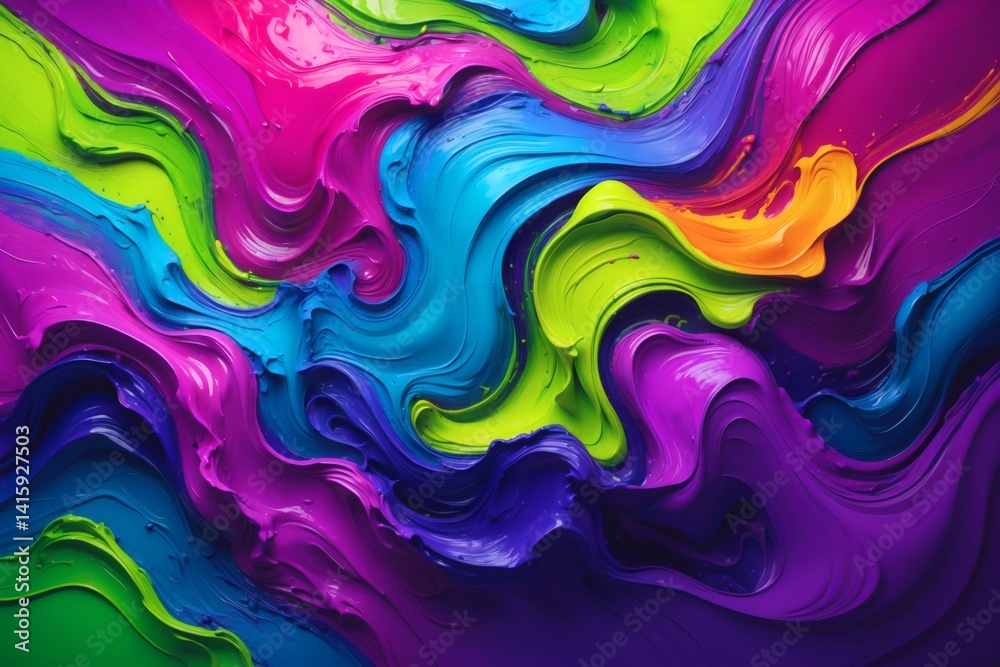 Fototapeta premium Vibrant abstract swirl of colors creating a lively artistic expression Generative AI