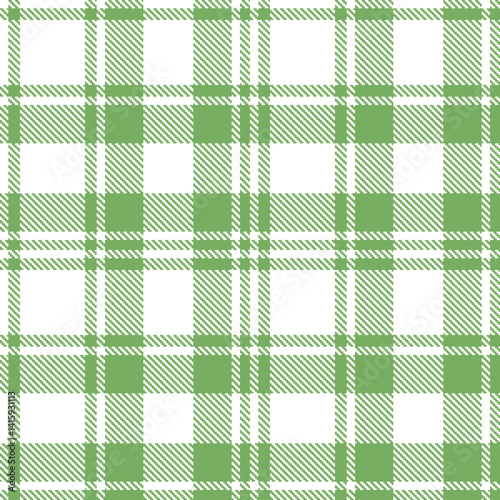 Traditional Seamless Tartan featuring Traditional white and Rich dull green Fabric Design