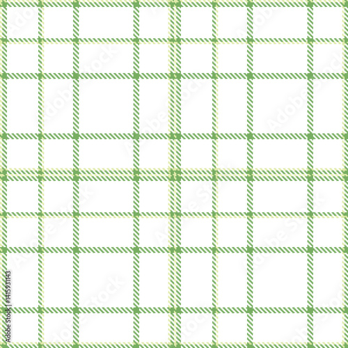 Plaid pattern seamless. Vibrant dull green & Neon white Tartan Fabric Design. 