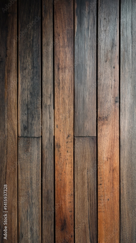 Fototapeta premium Close-up view of weathered wooden planks arranged vertically