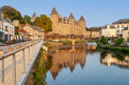 Josselin Castle, medieval castle at Josselin, in the Morbihan department of Brittany, France.