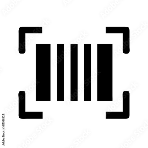 A clean barcode icon for scanning and product identification, perfect for e-commerce platforms and retail applications.