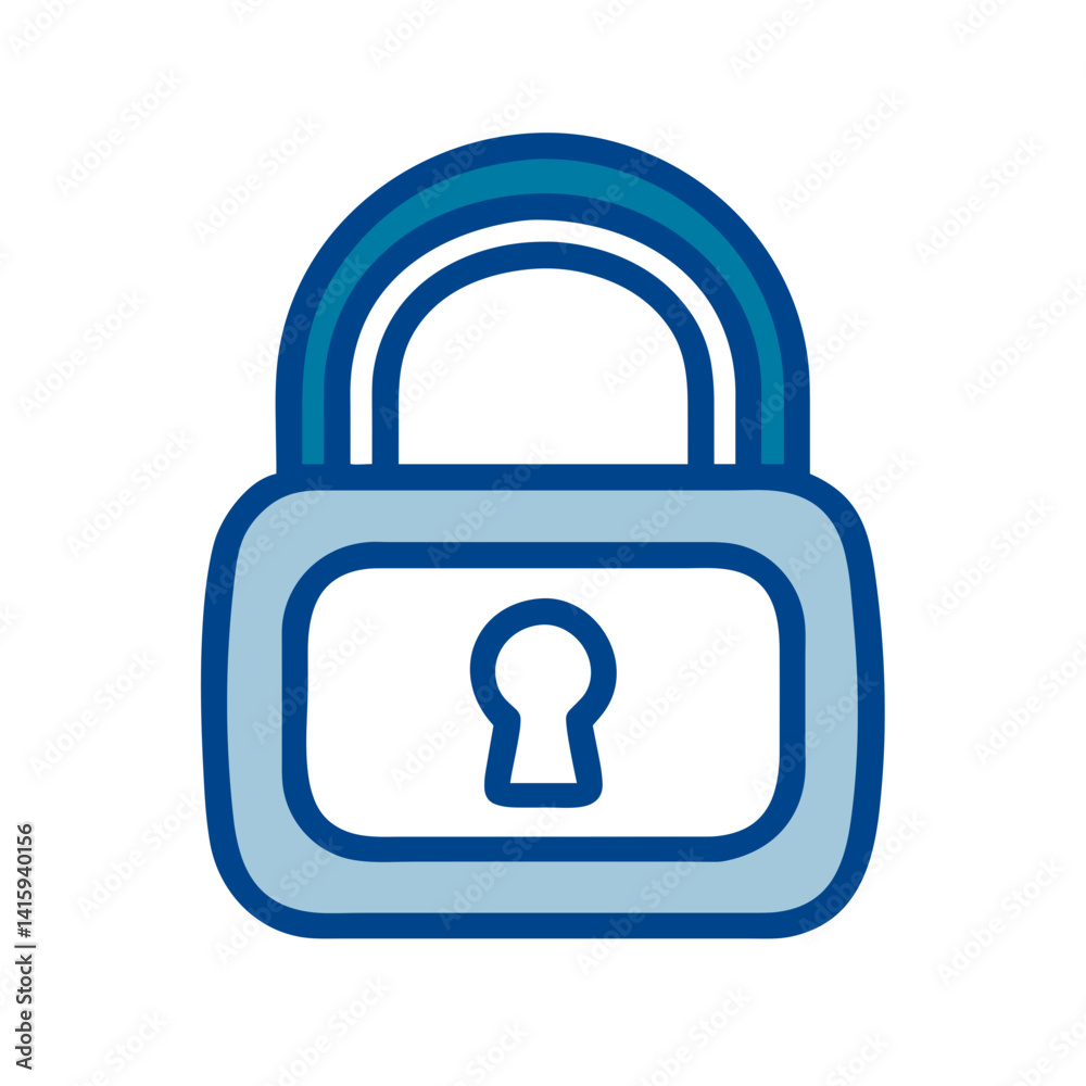Lock icon representing security and protection in digital environments