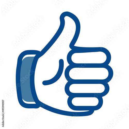 Thumb up gesture symbolizing approval and positivity on a simple background