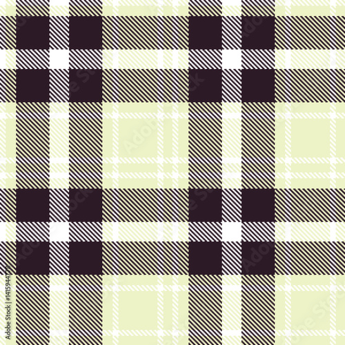 Dusty white Tartan patterns fabric texture. Traditional Dark eggshell Seamless Tartan