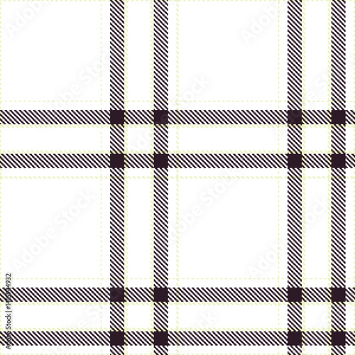 Traditional Vibrant eggshell & Pale white Seamless Tartan Fabric Design