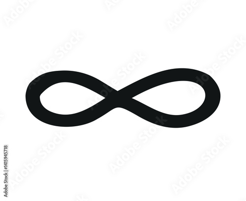 Vector hand drawn sketch doodle endless sign isolated on white background