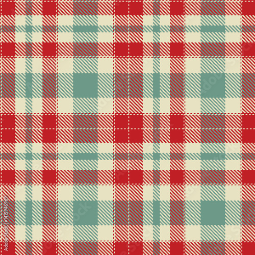 Dusky pale and Autumn scarlet Seamless Tartan Fabric Design