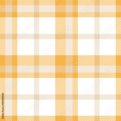 Traditional Vintage butterscotch & Dusky light peach Seamless Tartan Fabric Design