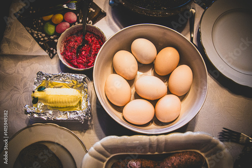 traditional easter table