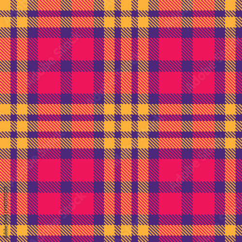 Traditional Rustic indigo & Bright butterscotch Seamless Tartan Fabric Design
