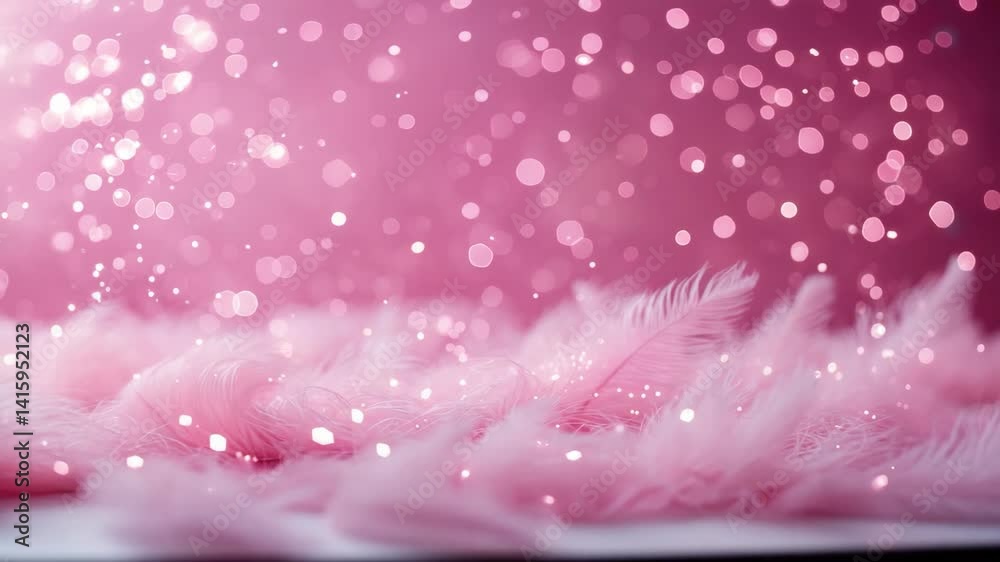 Blurred pink background with pink bokeh effects