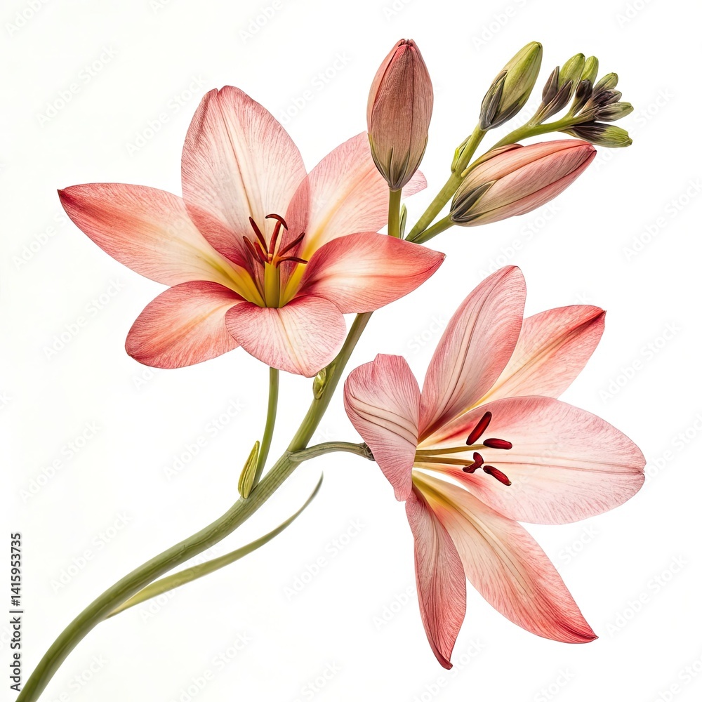 Naklejka premium orange lily isolated on white