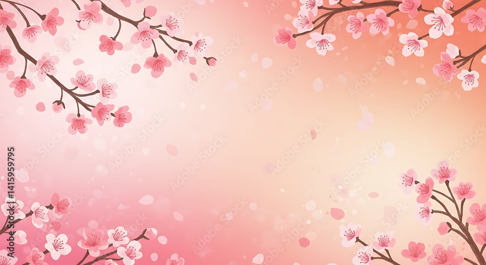 Soft Pink Cherry Blossom Background with Bokeh Effect
Soft Pink Cherry Blossom Background with Bokeh Effect
