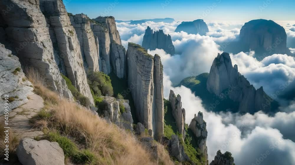 Amphitheatre Section - a geographical formation stretching over 5 kilometres with steep cliffs rising 1,220 metres throughout its length.