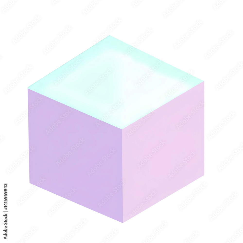 Holographic Cube: A single geometric cube, shimmering with holographic iridescent colors, against a clean background. Its clean lines and smooth surface evoke a sense of modern aesthetics. Holographic Cube: A single geometric cube, shimmering with holographic iridescent colors, against a clean background. Its clean lines and smooth surface evoke a sense of modern aesthetics.
