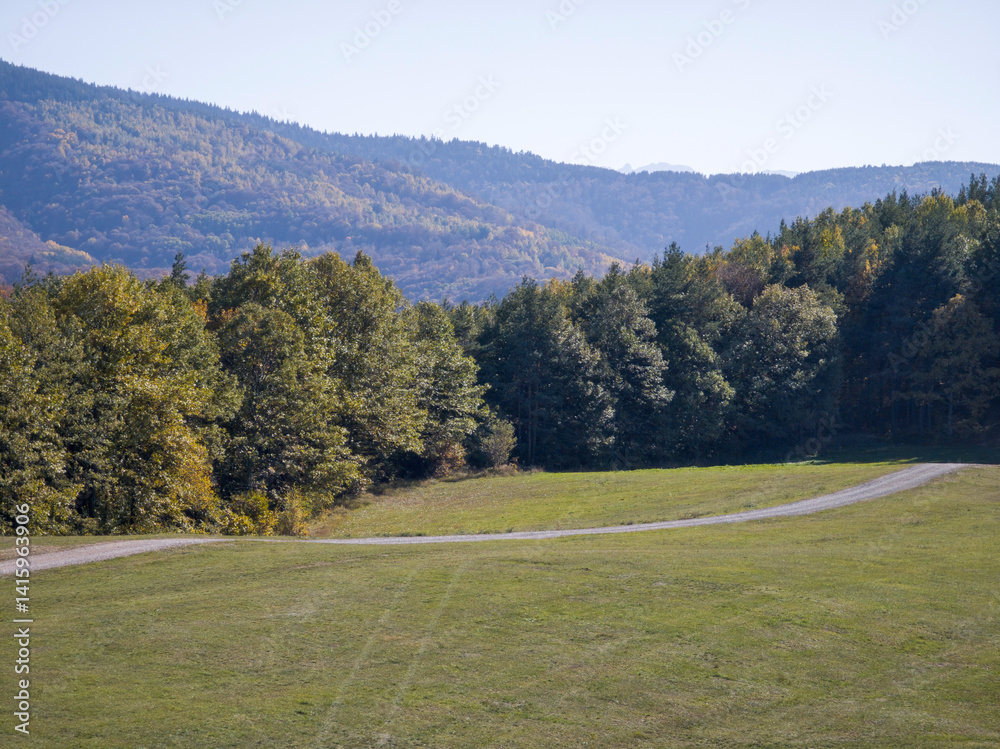 Autumn view of Plana Mountain, Sofia region, Bulgaria