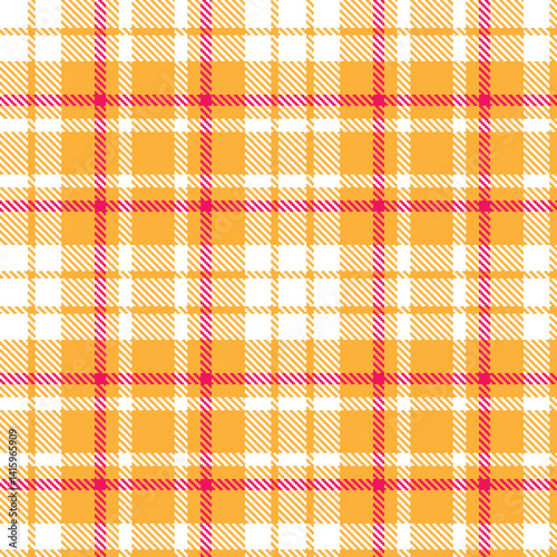 Sandy butterscotch Tartan patterns fabric texture. Traditional Rustic white Seamless Tartan