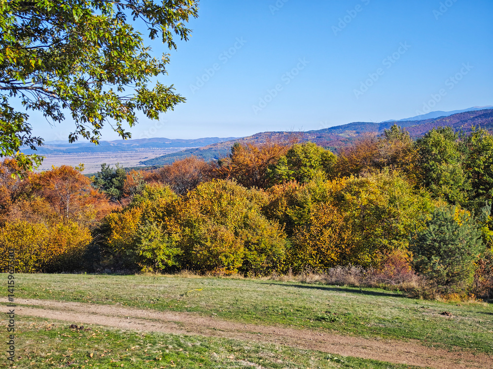 Autumn view of Plana Mountain, Sofia region, Bulgaria