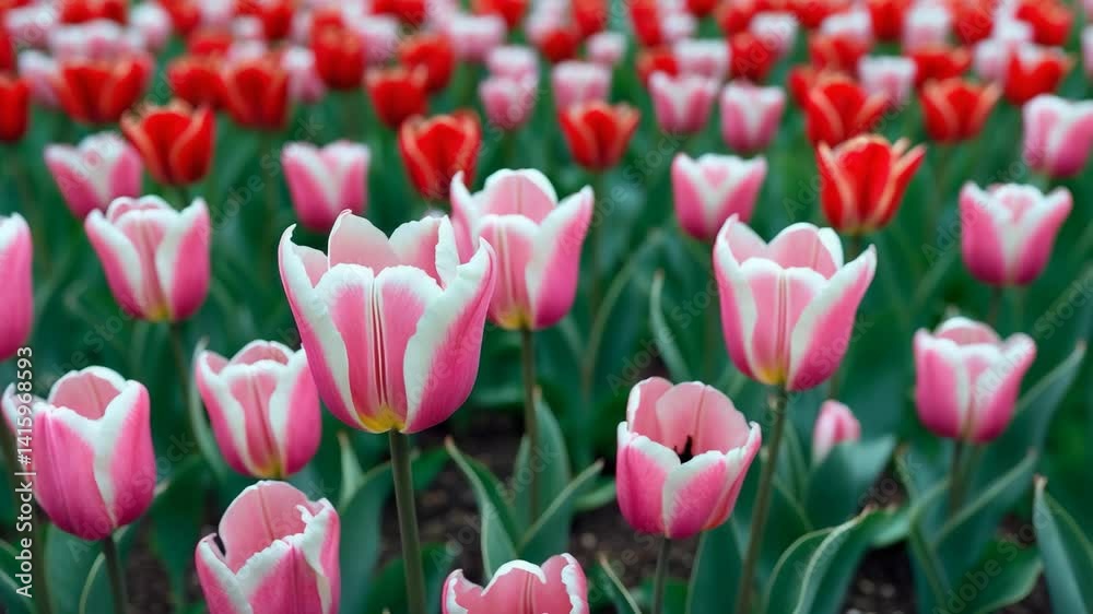Detailed perspective of tulips Detailed perspective of tulips