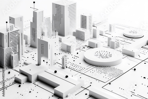 minimalist data visualization black and white functional