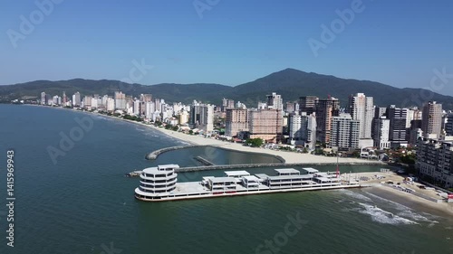 pier de  Itapema e porto belo em santa catarina Brazil molhe do pereque e Hard Rock Cafe
