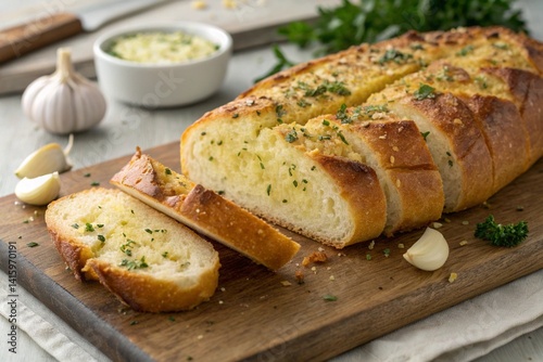 Baked garlic butter bread