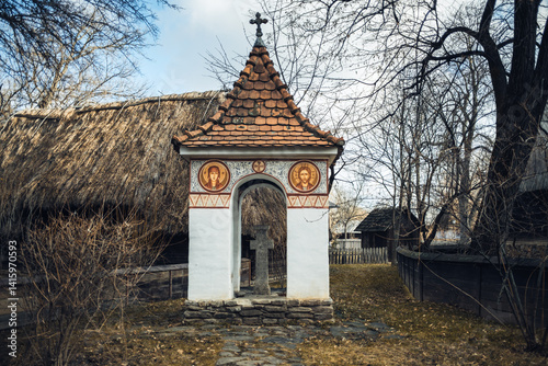 Obraz na płótnie Wayside Crosses In The Dimitrie Gusti w salonie