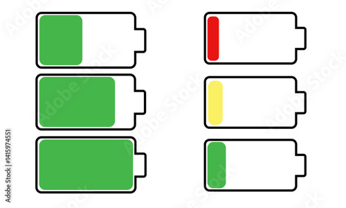 Battery Life from zero to full vector set