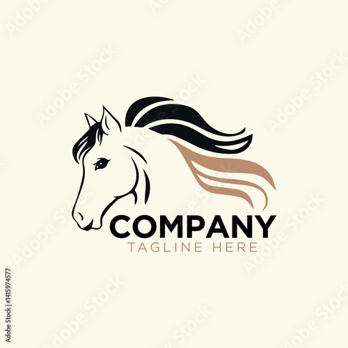 Beautiful horse logo design for your business