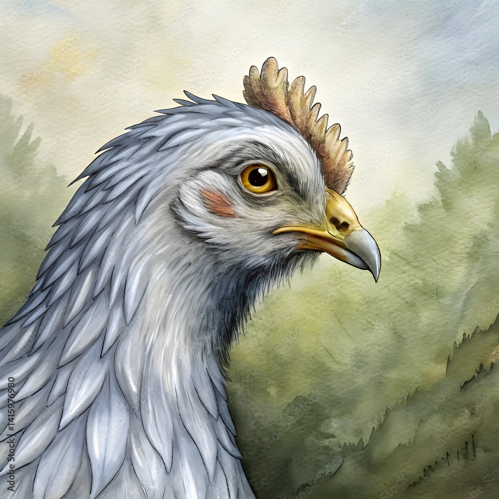 Obraz premium close-up-of-a-silver-death-layer--hen