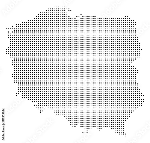 Black Dot Poland Map Europe Country