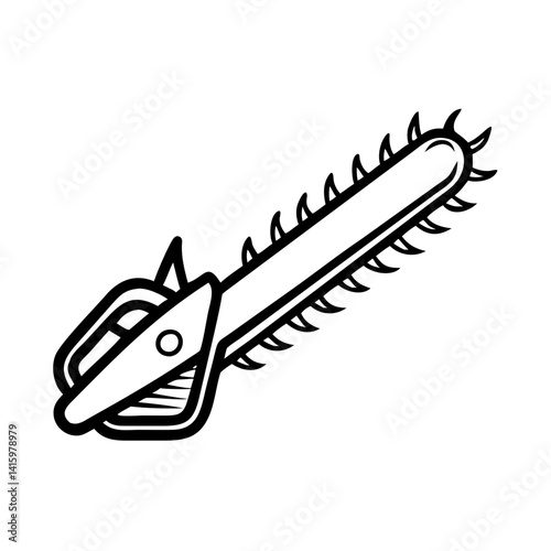 Hedge trimmer icon for gardening, landscape maintenance concept