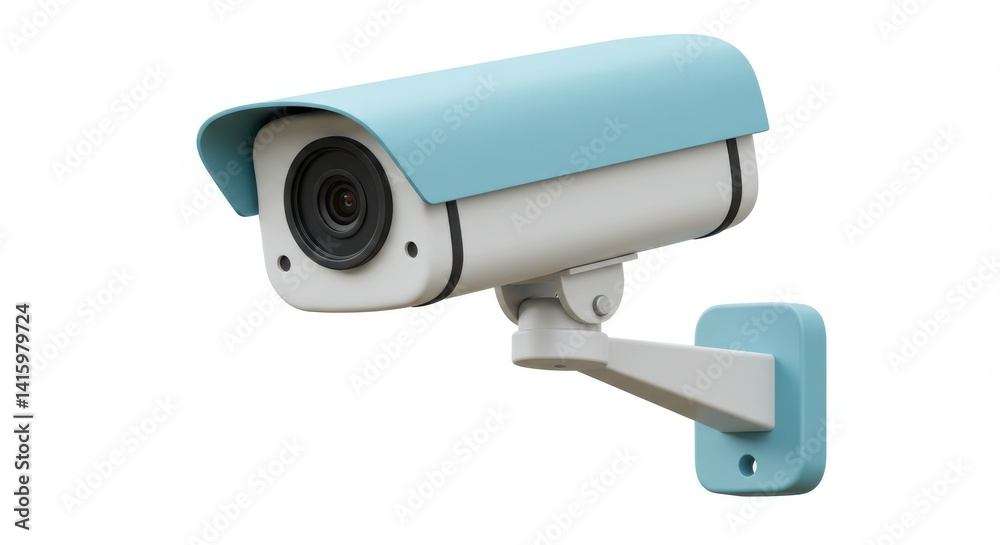 3D Security camera isolated object on white background 3D Security camera isolated object on white background